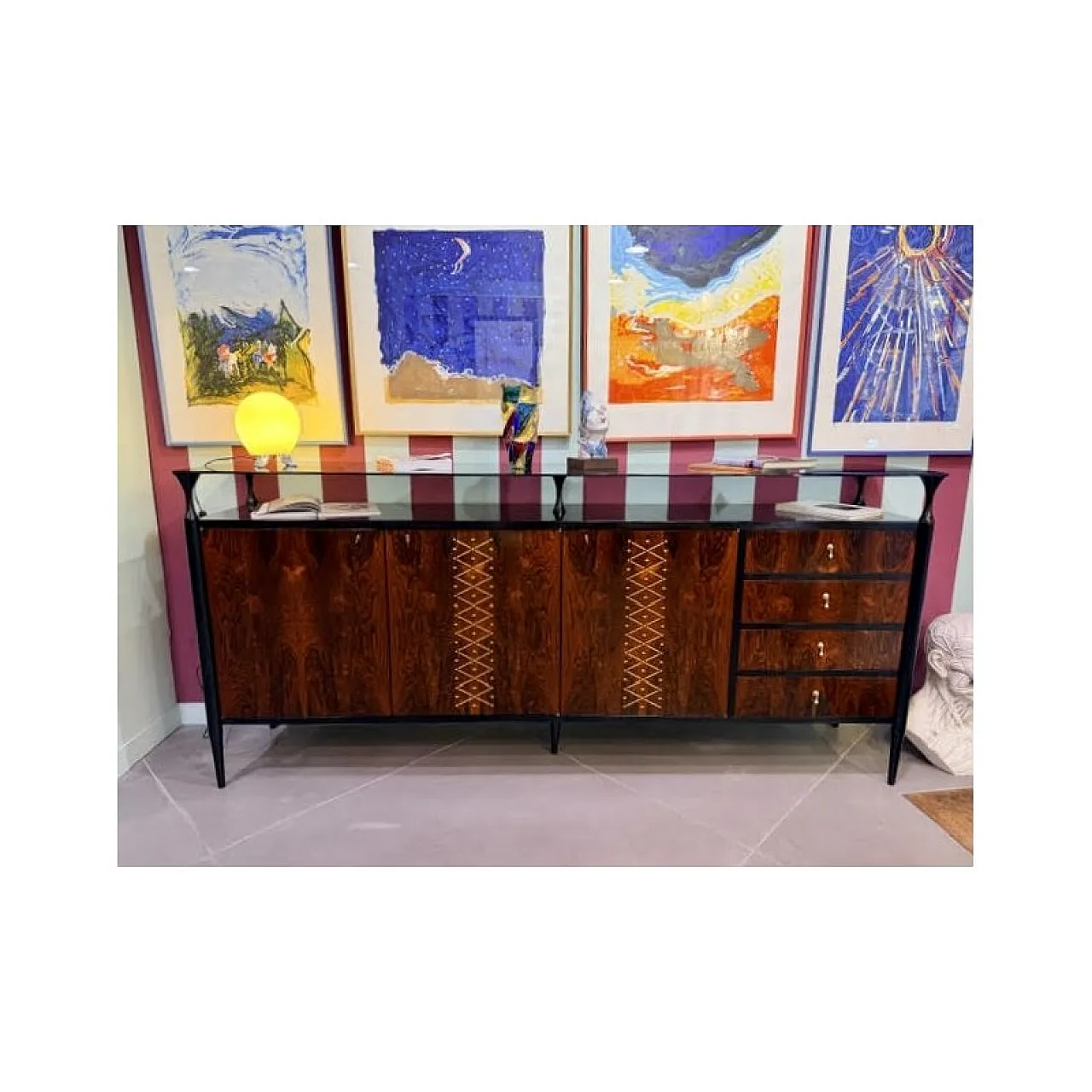 Santos rosewood sideboard, 1950s 5