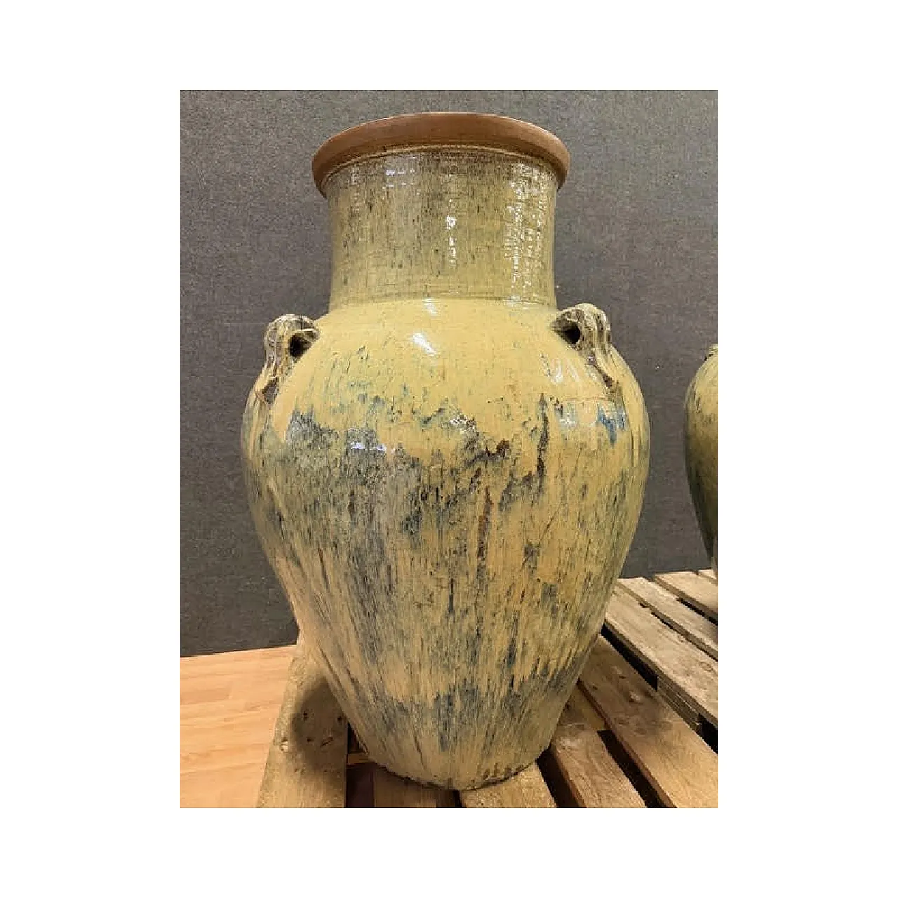 Pair of glazed terracotta orcs, 20th century 5