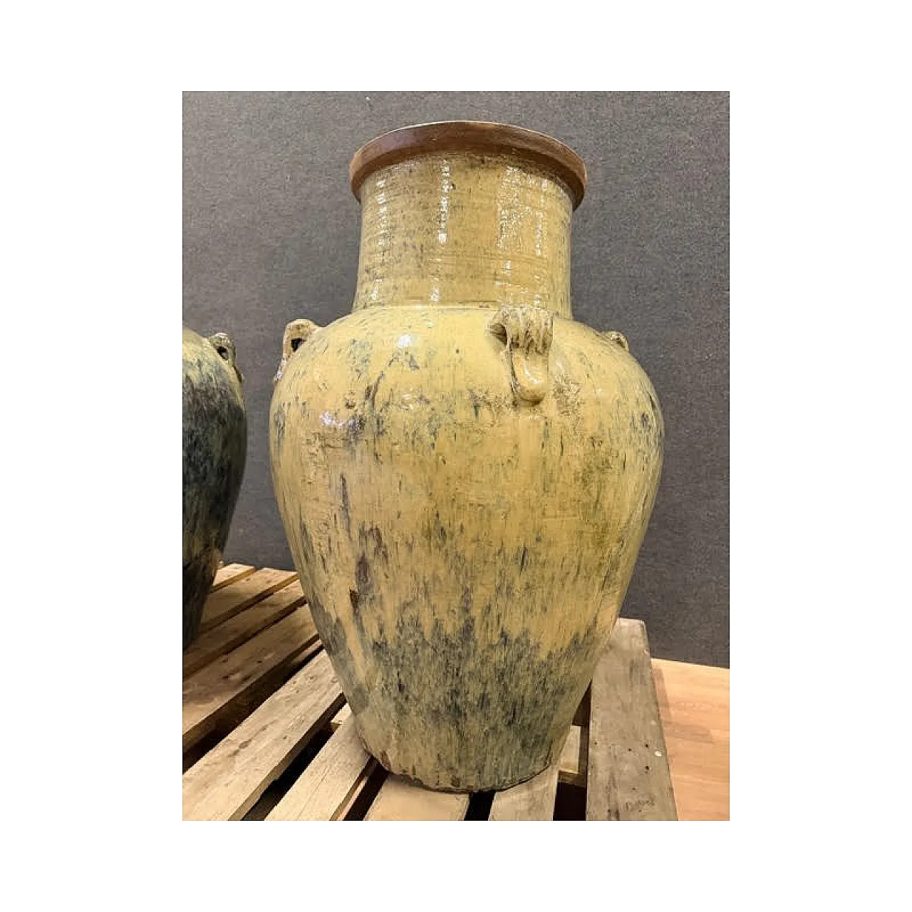 Pair of glazed terracotta orcs, 20th century 17