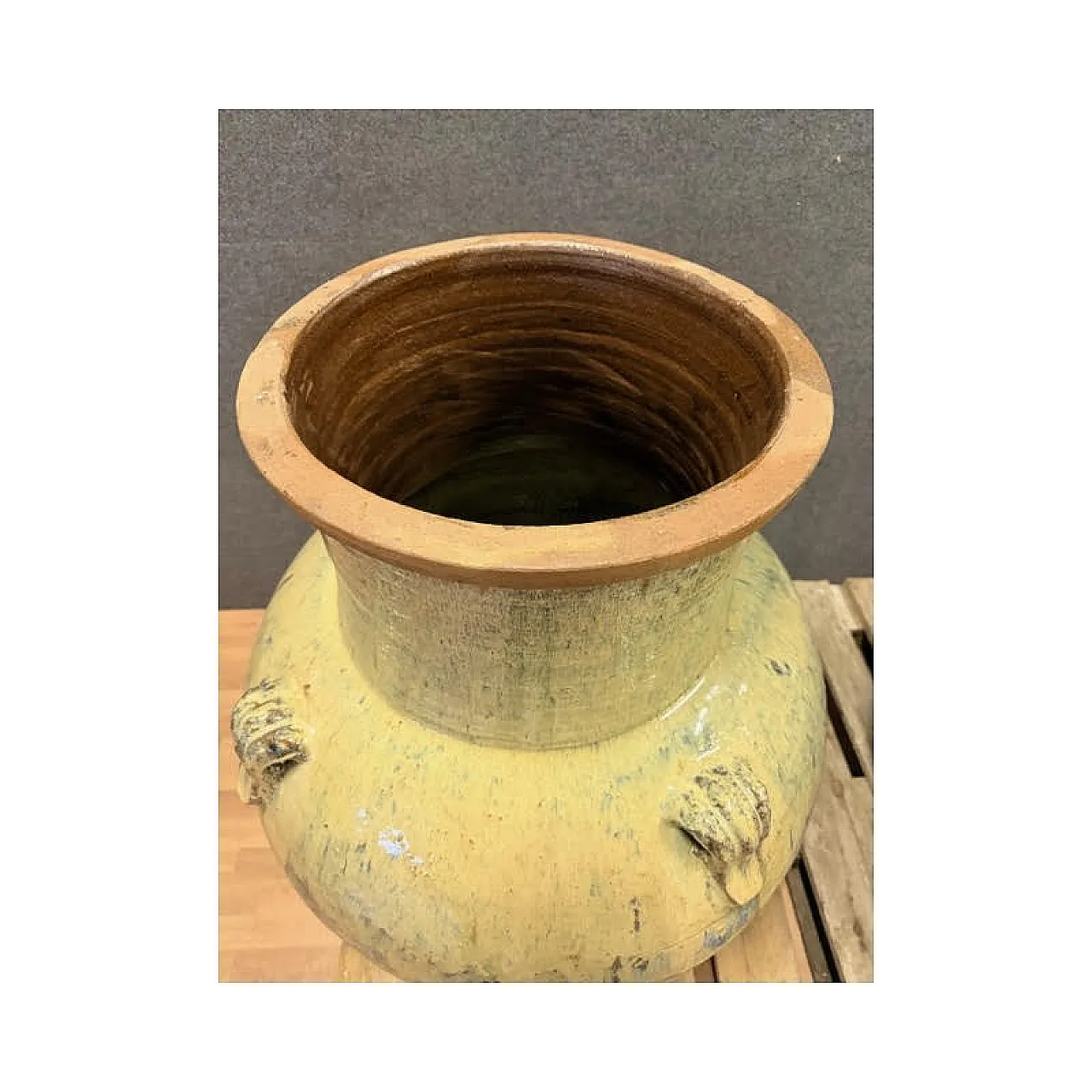 Pair of glazed terracotta orcs, 20th century 20