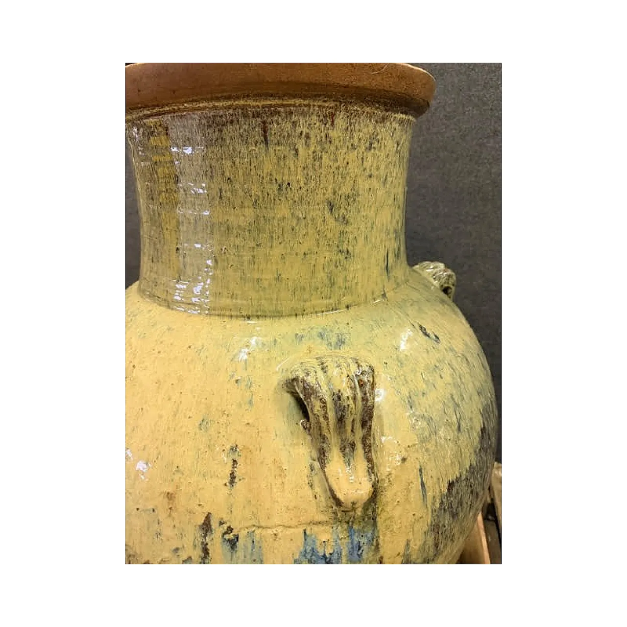 Pair of glazed terracotta orcs, 20th century 22