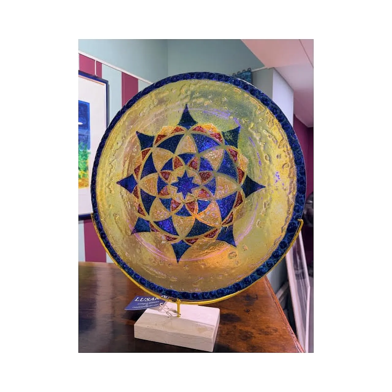 Murano glass parade plate, 1950s 1