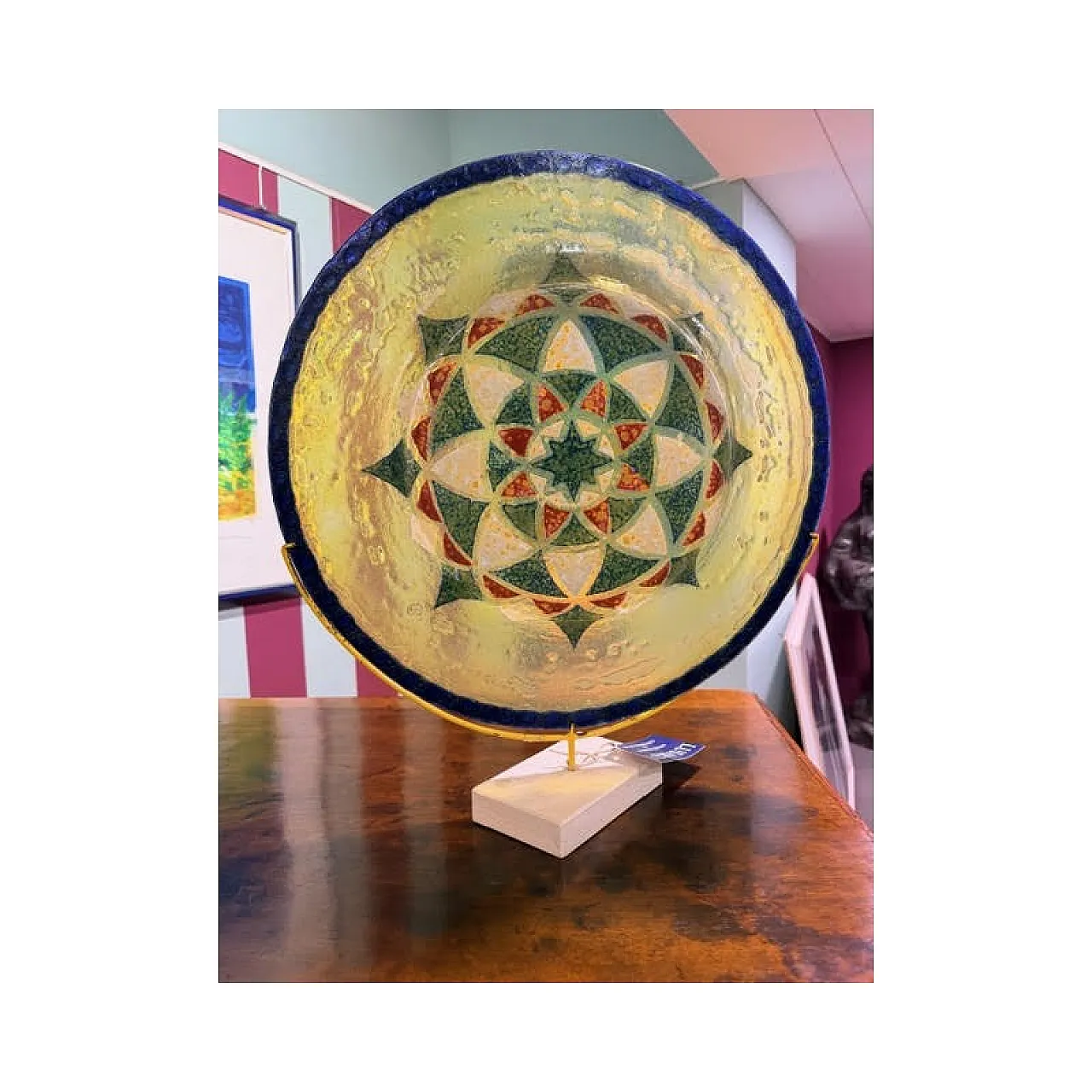 Murano glass parade plate, 1950s 2