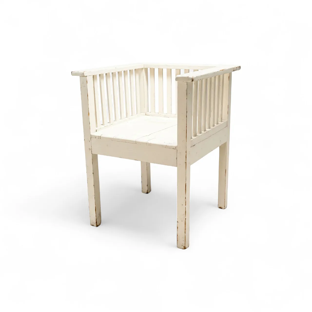 Poltrona in legno dipinto, inizio '900 8