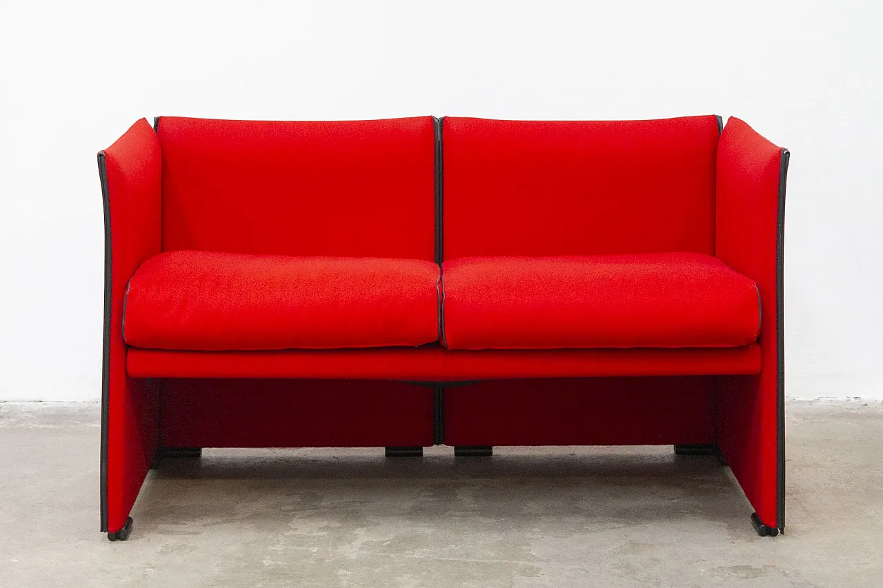 Divano a due posti 402 Wiskey di Mario Bellini per Cassina, anni '80 1