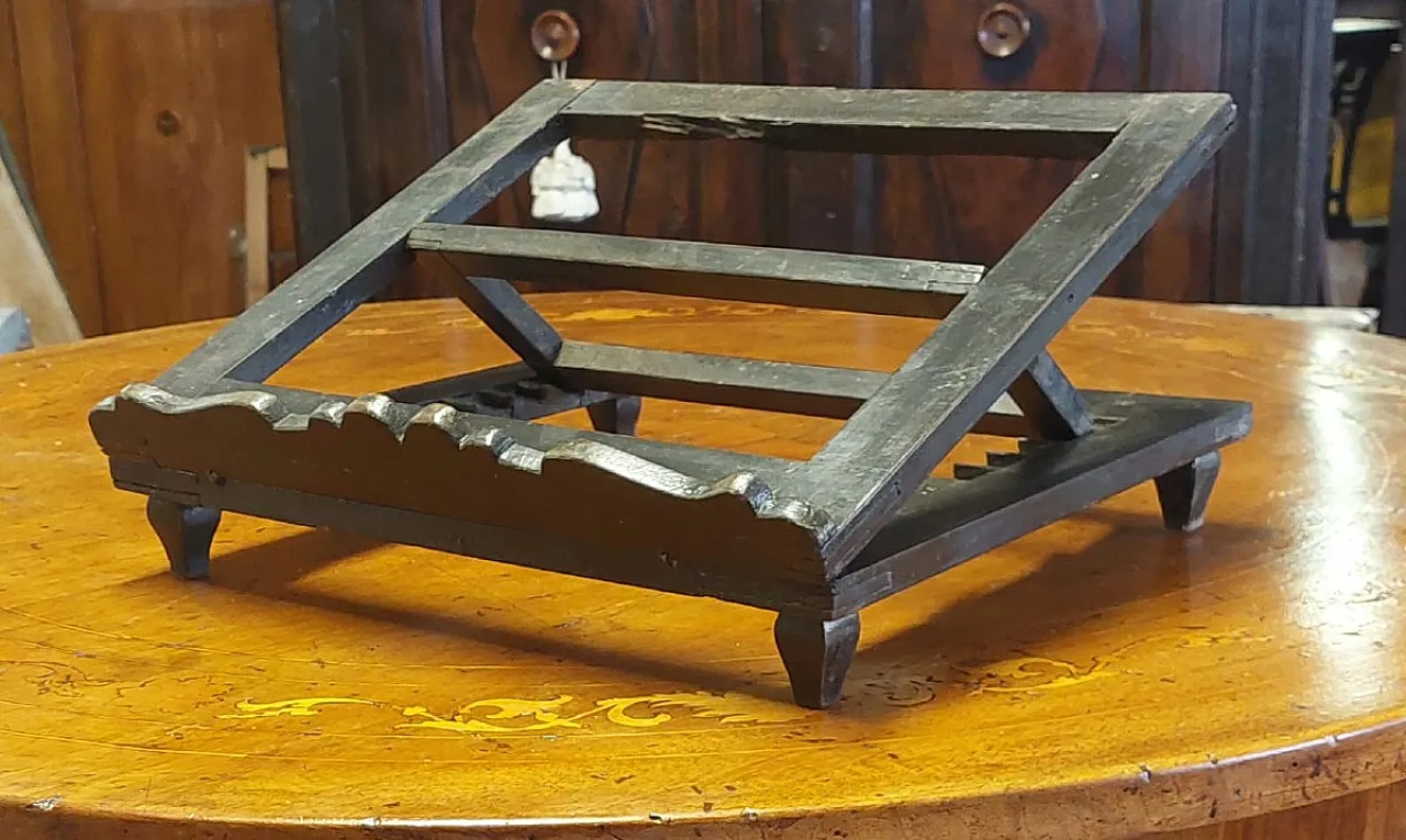 Dark-dyed wooden school lectern, 19th century 1