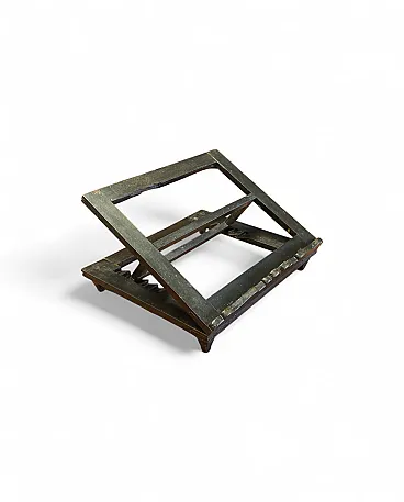 Leggio scolastico in legno tinto scuro, '800