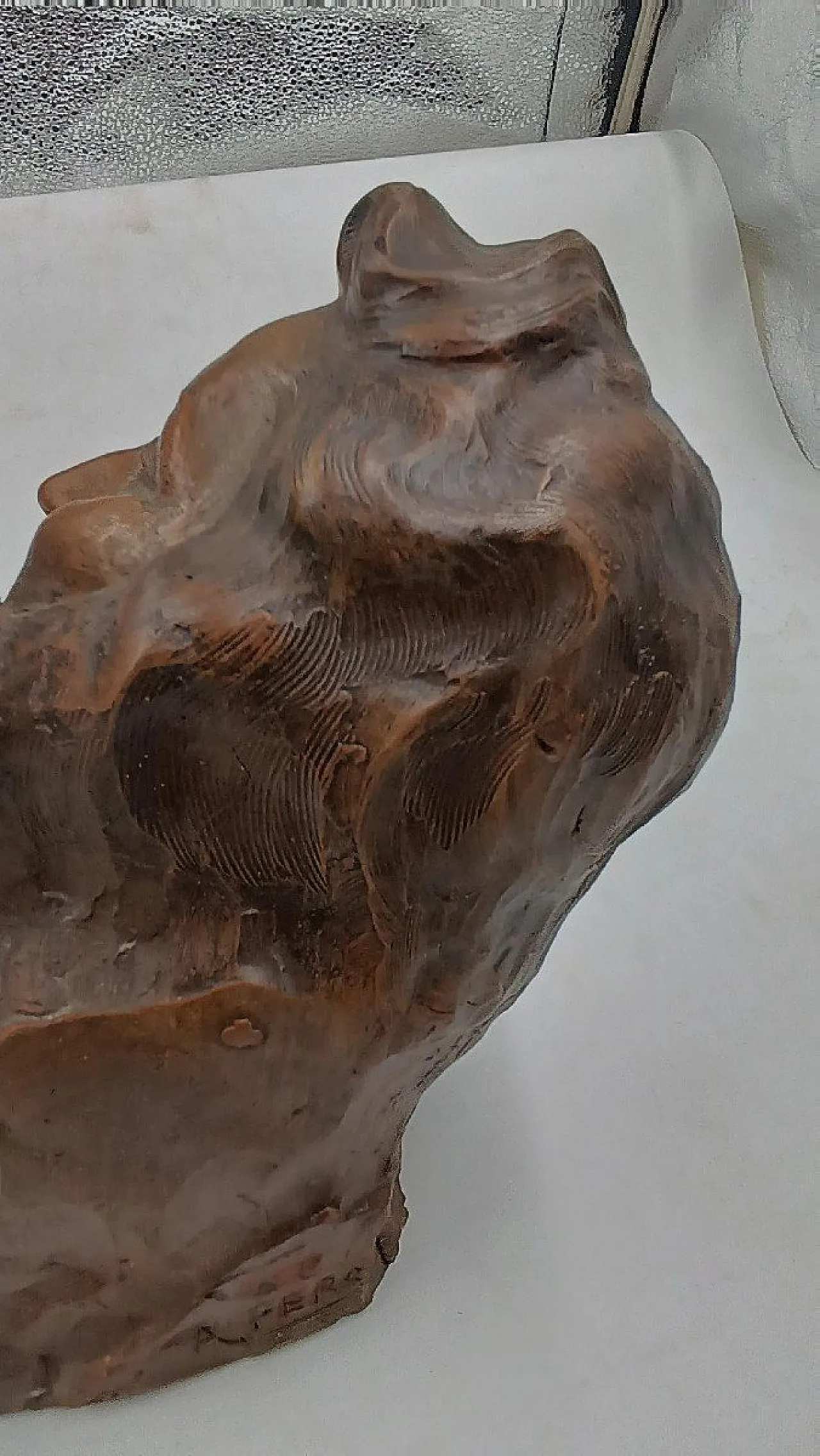 Scultura di maternità in terracotta di A. Pera, primo '900 8