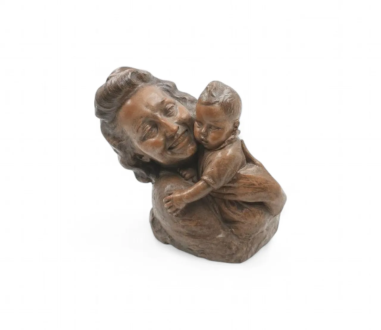 Scultura di maternità in terracotta di A. Pera, primo '900 10