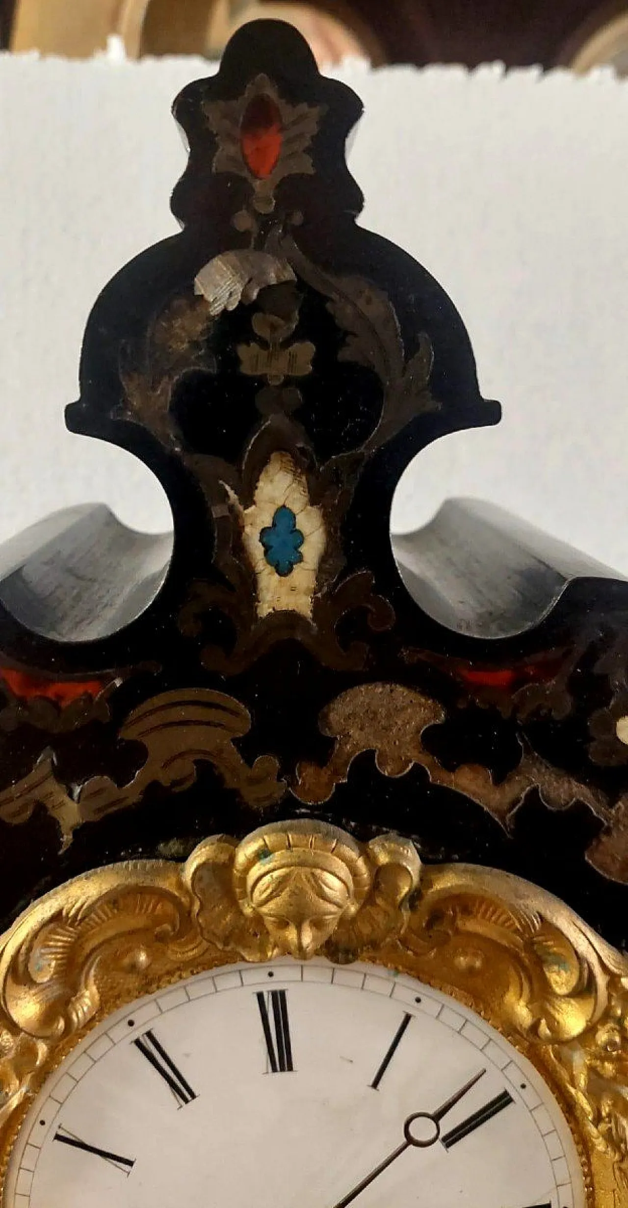 Napoleon III temple clock in gilded bronze, 19th century 9