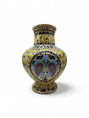 Vaso in maiolica Liberty, primo '900