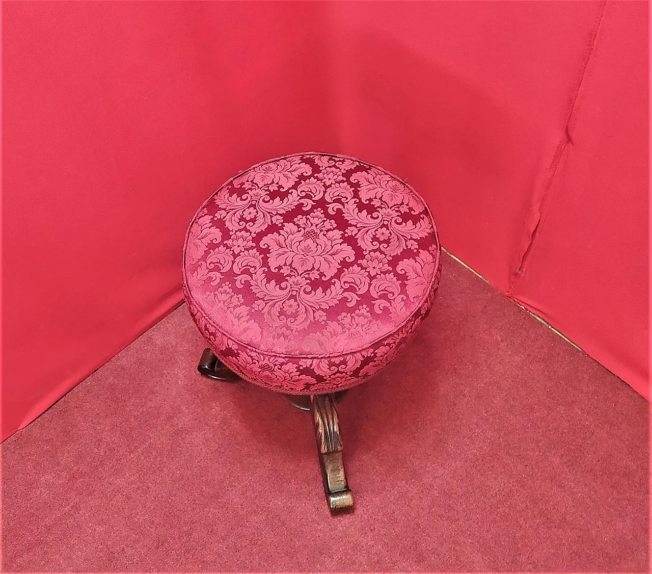 Sgabello da pianista in noce, '800 3