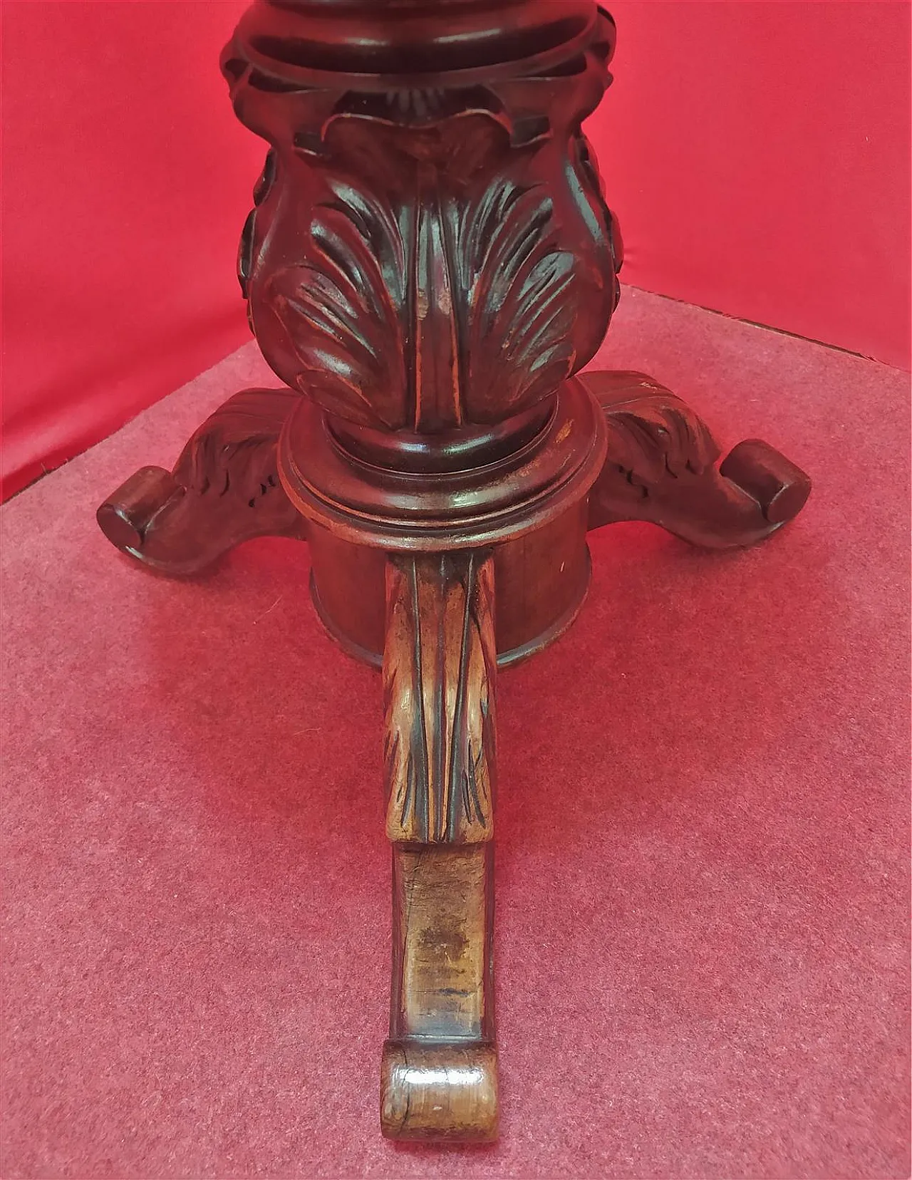 Sgabello da pianista in noce, '800 5