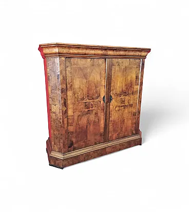 Armadio a due porte in radica di noce, '800