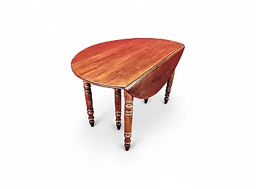 Tavolo a bandelle allungabile in legno di noce, '800