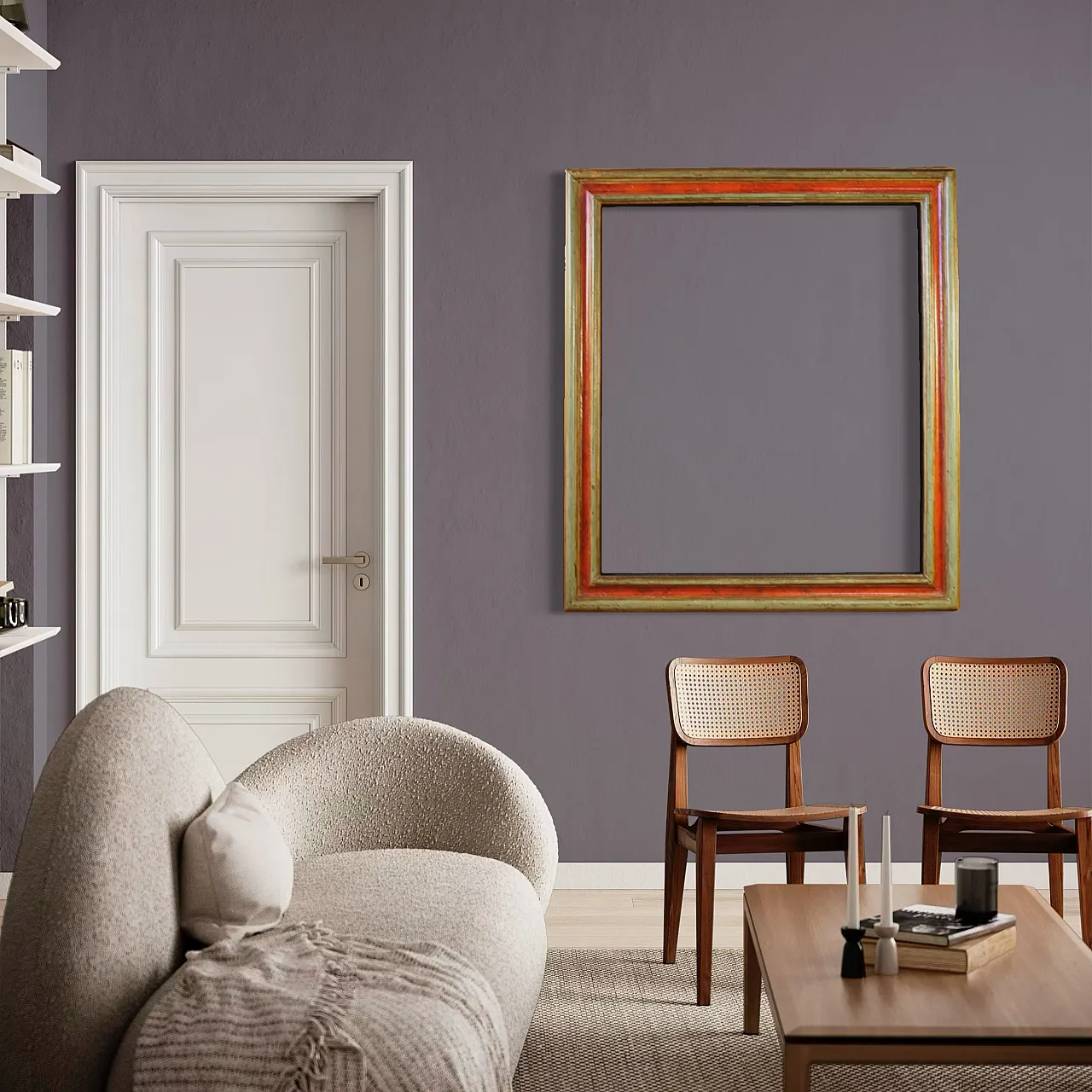 Lacquered and gilded antique Spanish frame, 18th century 6