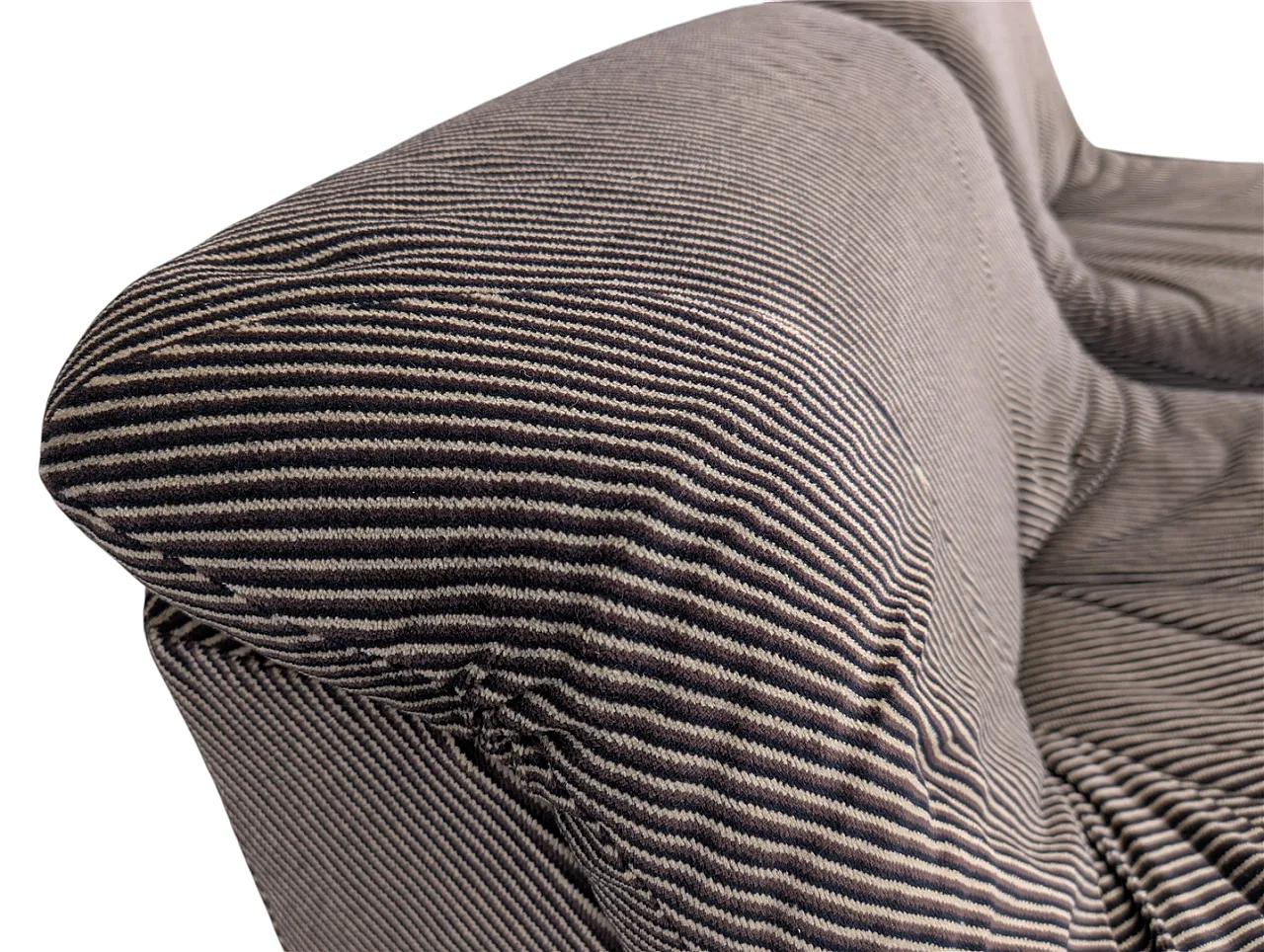 Divano modulare in tessuto, set di 4 poltrone e 1 tavolino, anni '70 7