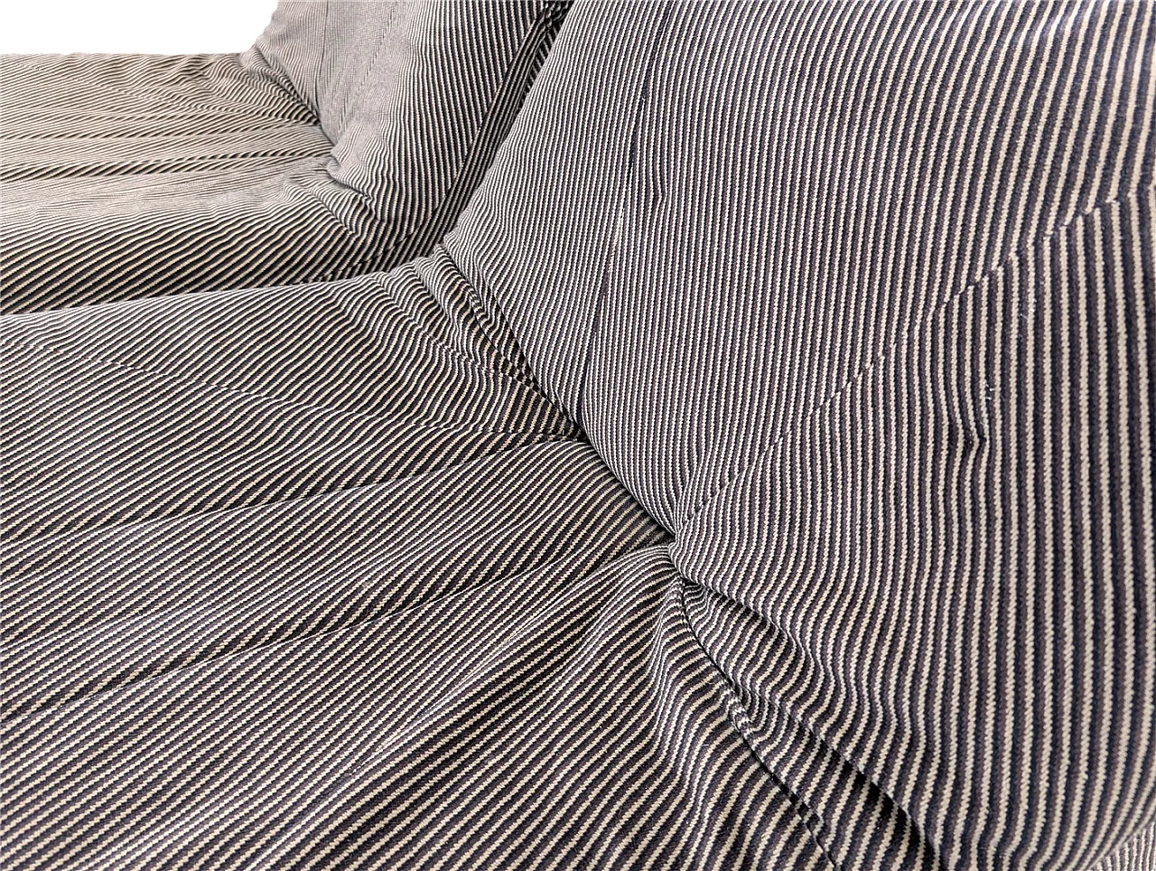 Divano modulare in tessuto, set di 4 poltrone e 1 tavolino, anni '70 9