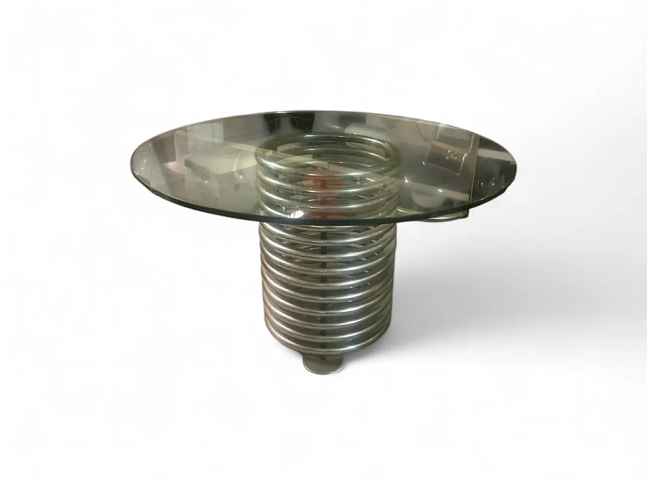 Mid-Century chrome crystal dining table, Italy, 1970s 8