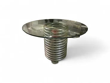 Mid-Century chrome crystal dining table, Italy, 1970s