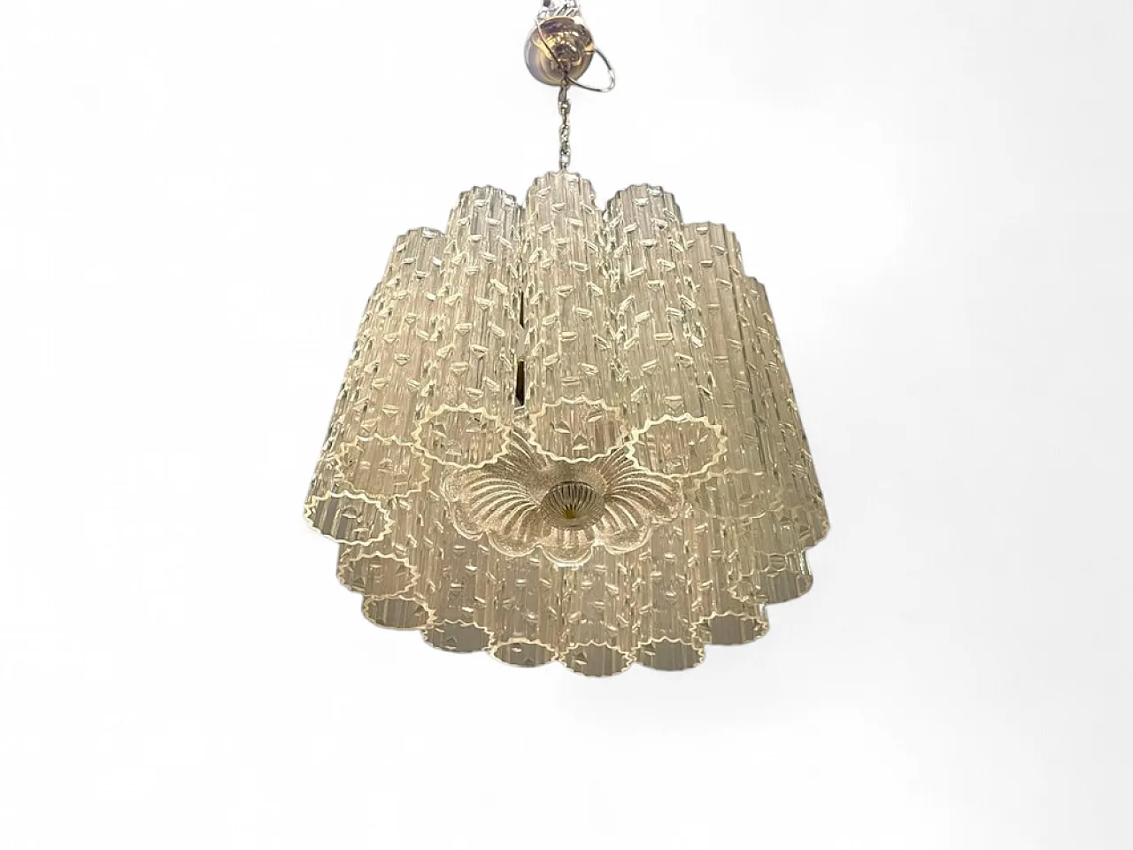 Lampadario Mid-Century in vetro di Murano di Paolo Venini, anni '70 11