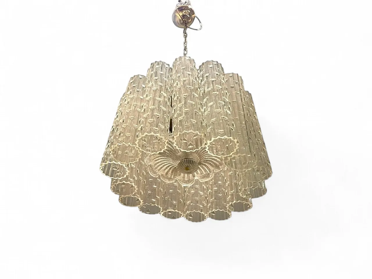 Lampadario Mid-Century in vetro di Murano di Paolo Venini, anni '70 12