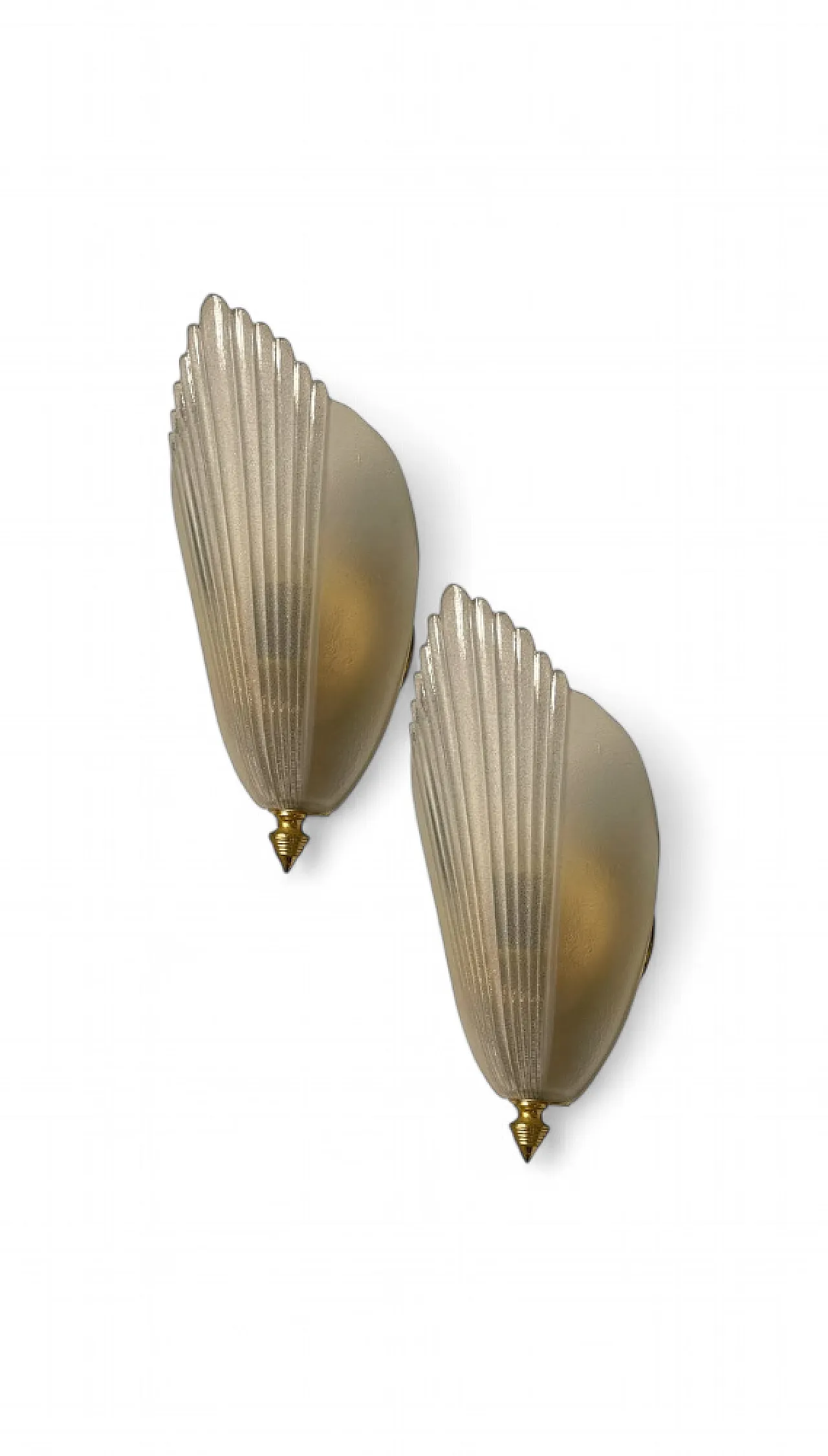 Pair of Murano glass sconces by F.Fabbian, 1970s 11