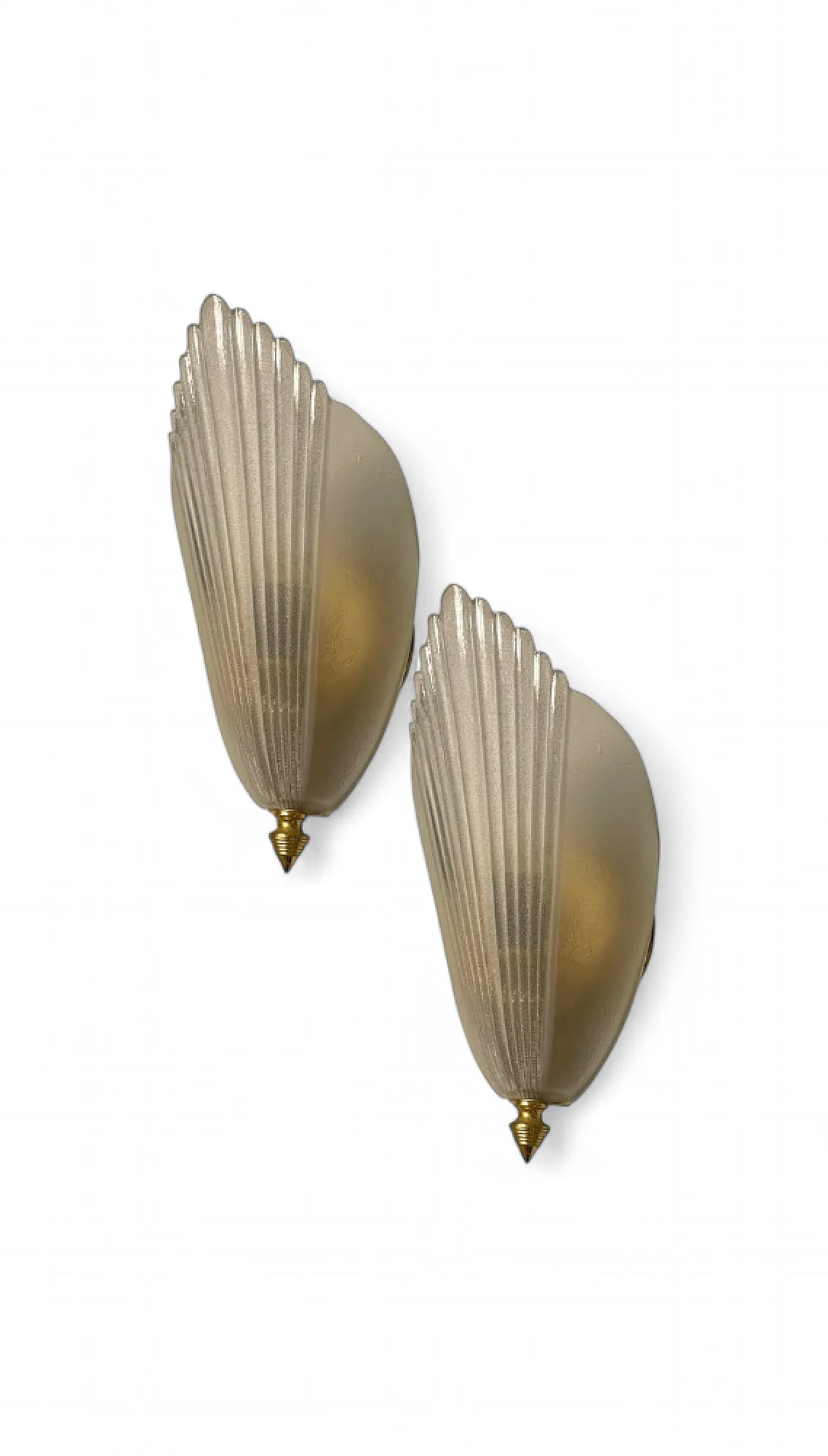 Pair of Murano glass sconces by F.Fabbian, 1970s 13