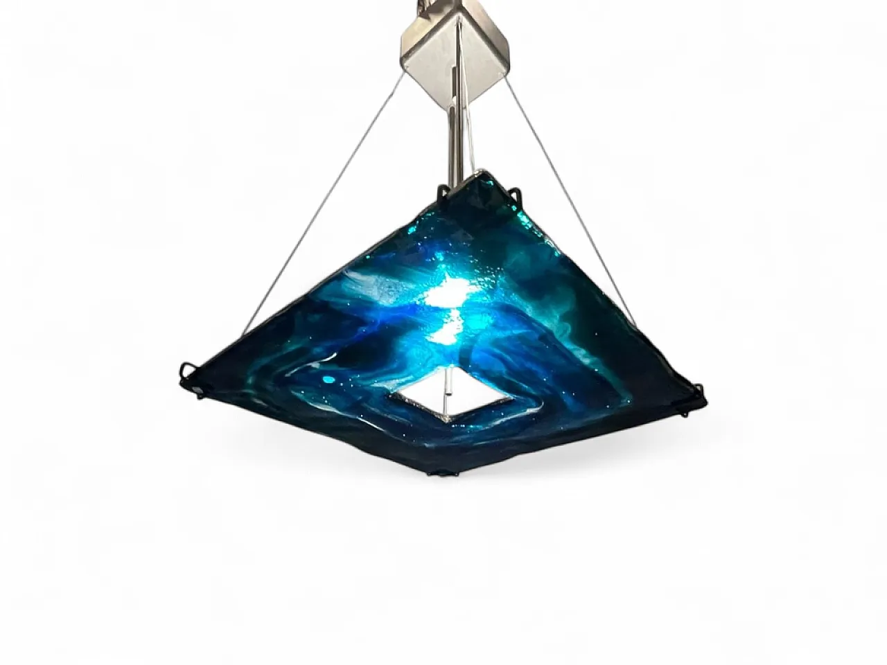 Architectural Murano glass pendant lamp by La Murrina, 1980s 14