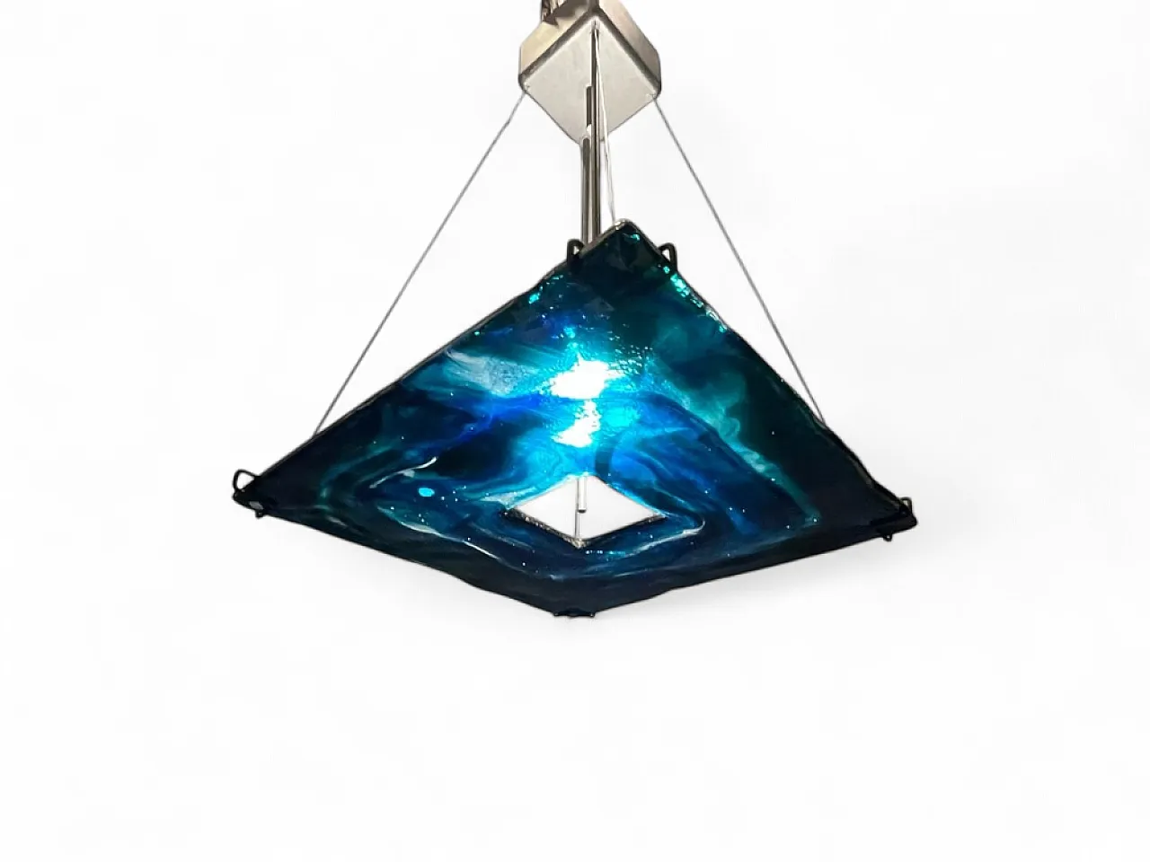 Architectural Murano glass pendant lamp by La Murrina, 1980s 15