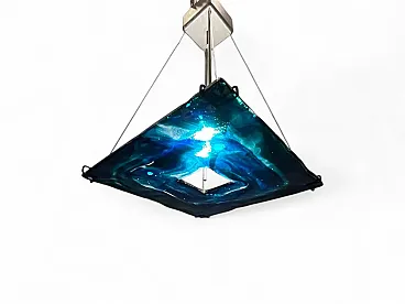 Architectural Murano glass pendant lamp by La Murrina, 1980s