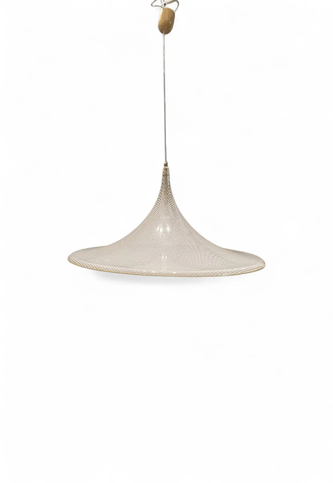 Mid-Century Reticello pendant lamp in plastic, 1960s 11