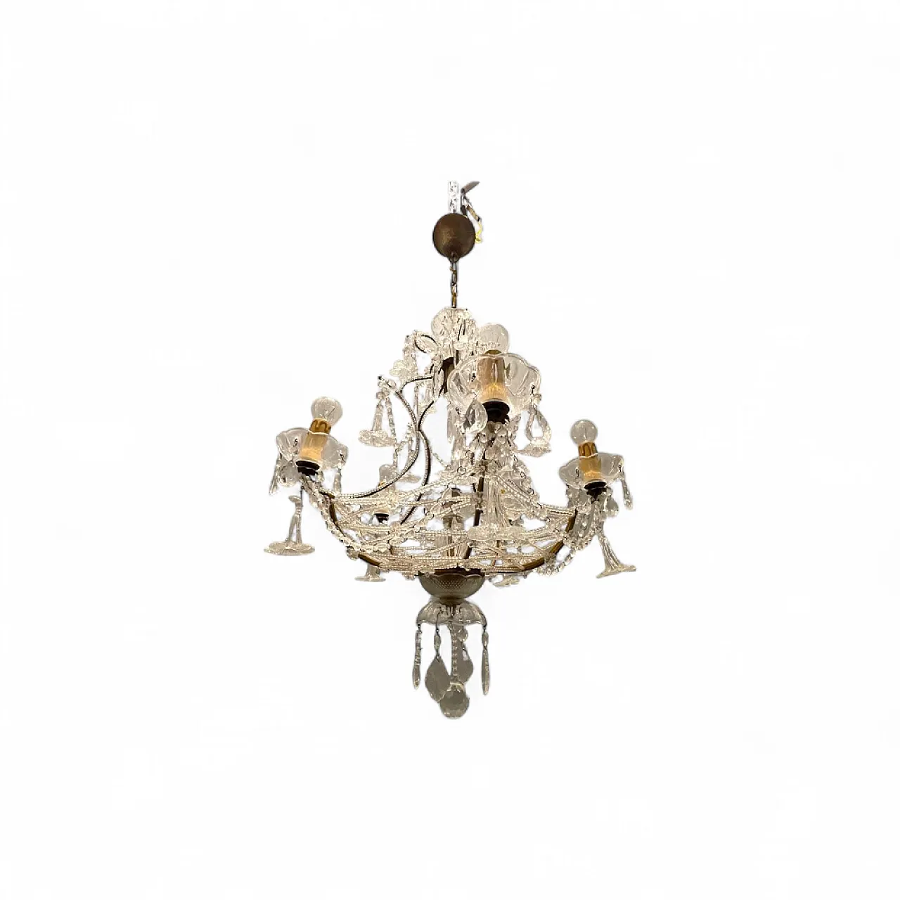 Murano crystal chandelier, 1950s 15