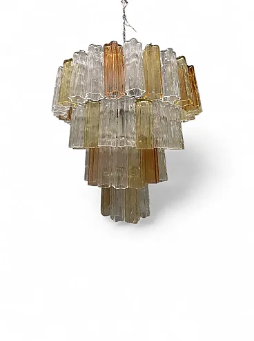 Tronchi chandelier in multicolored Murano glass, 1970s
