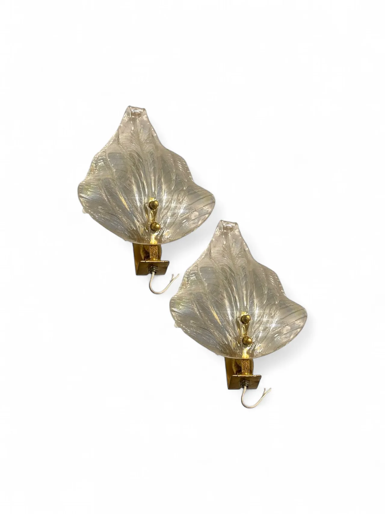 Pair of Murano glass wall lights, 1970s 8