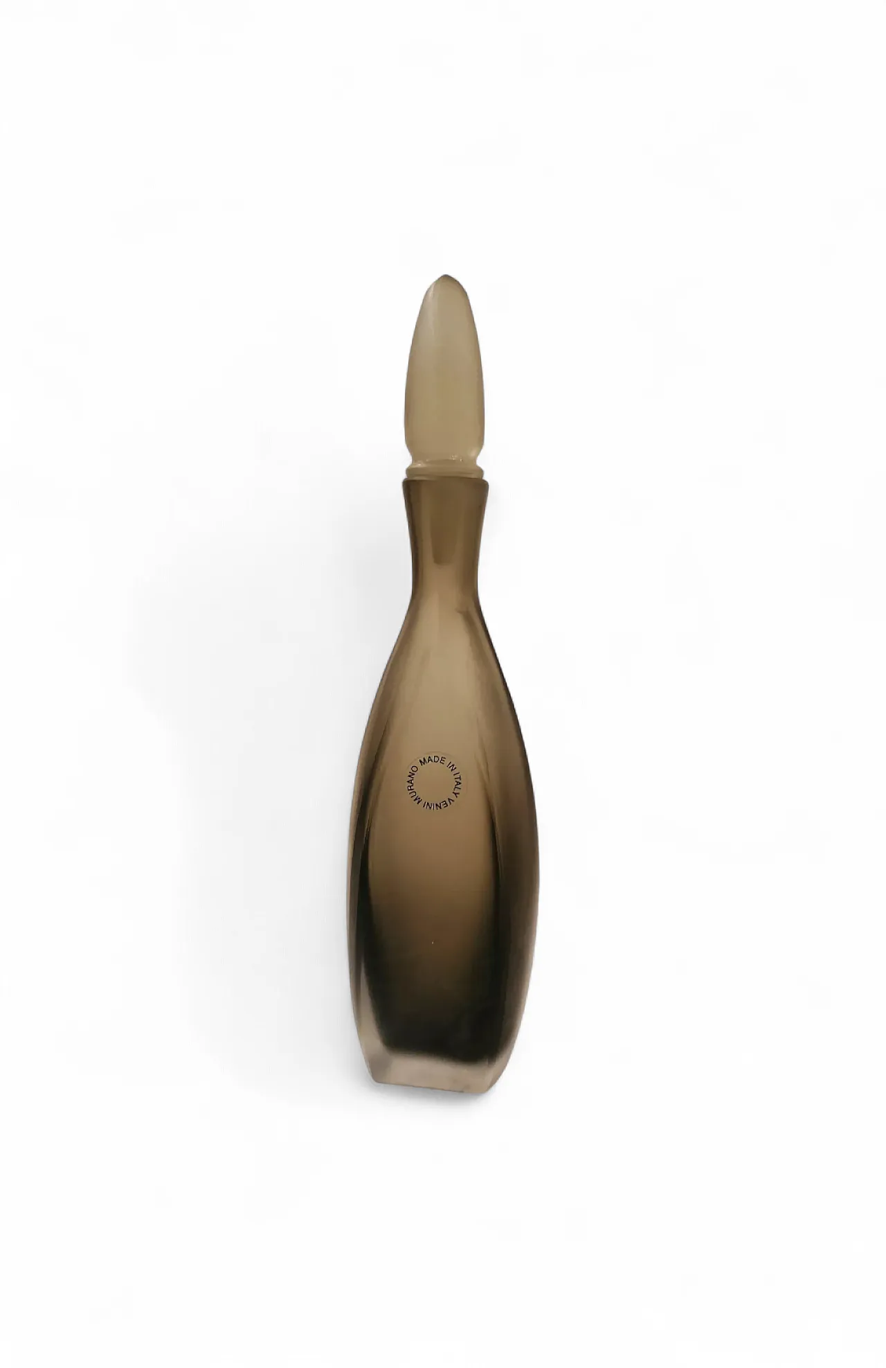 Venini bottle from the Velati collection grey with cap, 1992 6