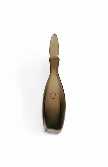 Venini bottle from the Velati collection grey with cap, 1992