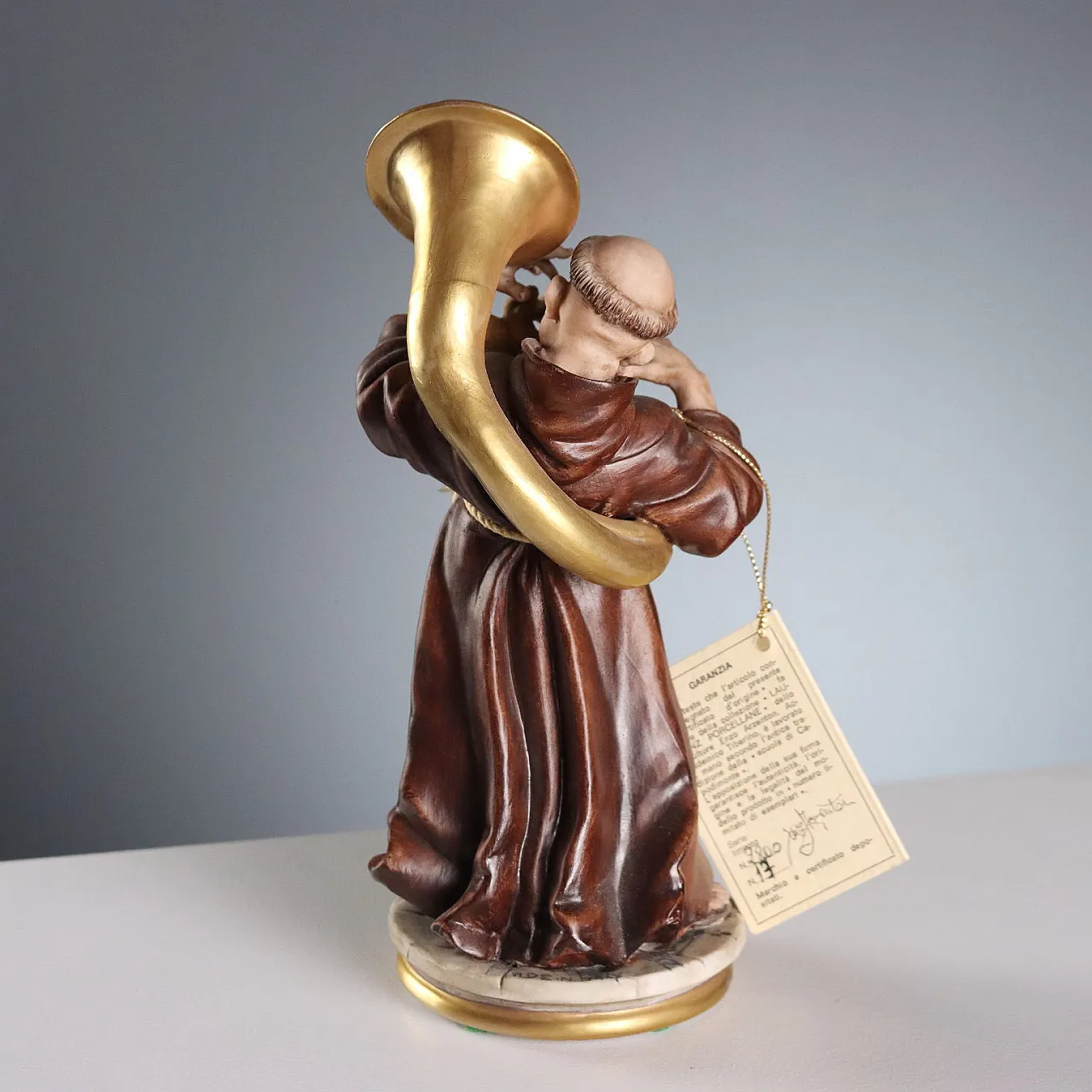 3 Ceramic figures depicting monks playing, 20th century 5