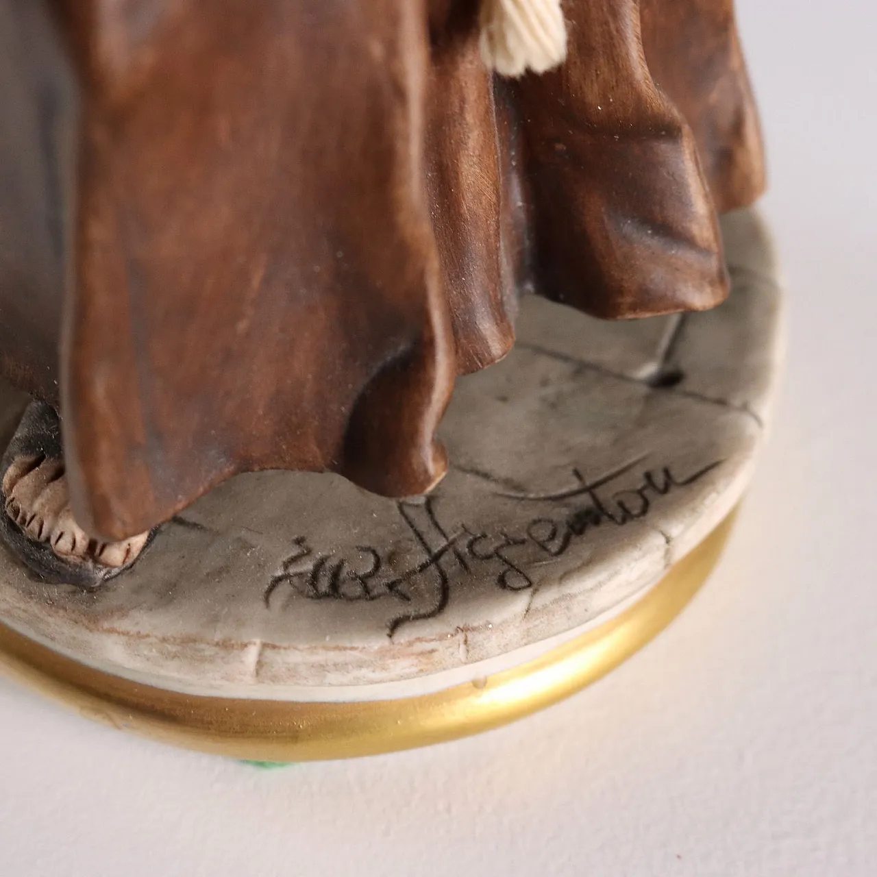 3 Ceramic figures depicting monks playing, 20th century 10