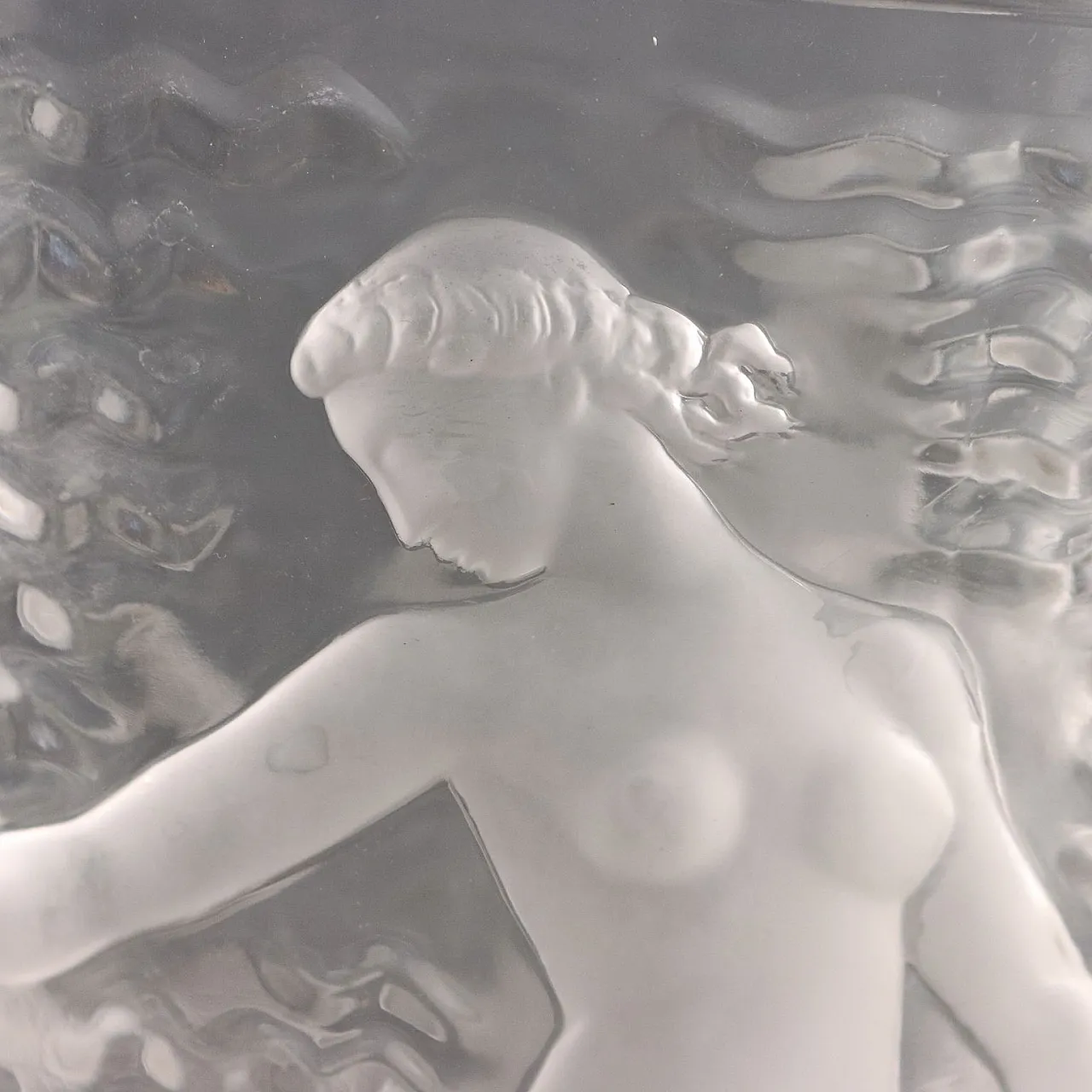 Vaso in cristallo satinato con decoro raffigurante Ondine, '900 3