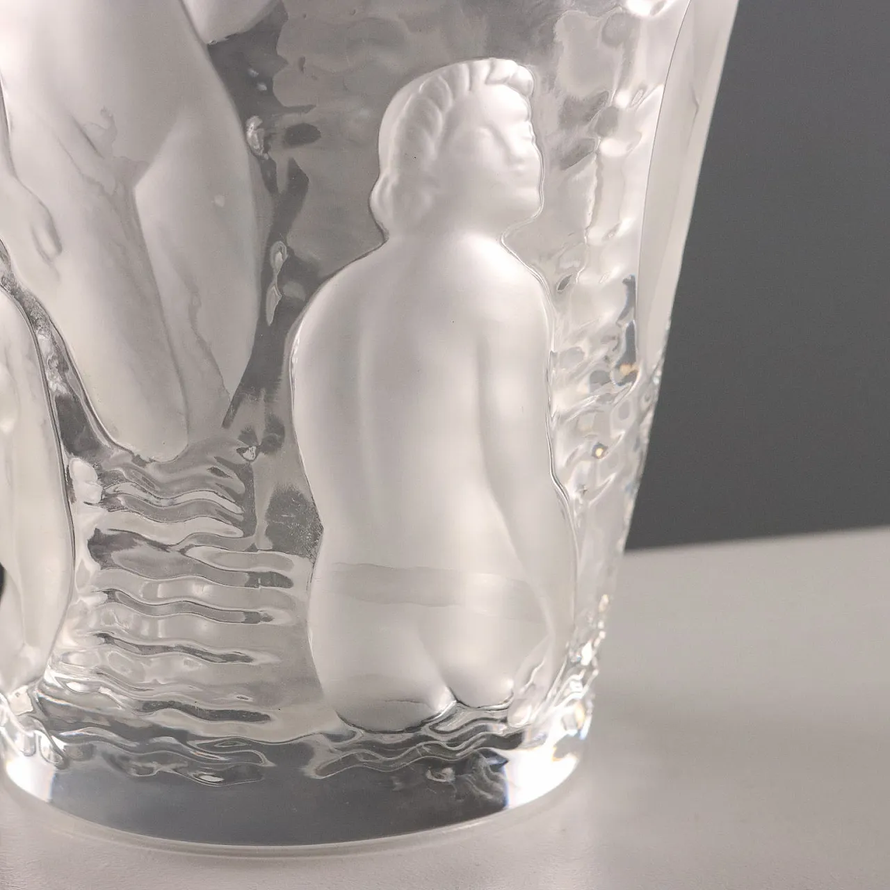 Vaso in cristallo satinato con decoro raffigurante Ondine, '900 6