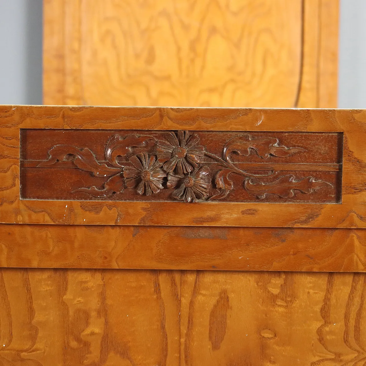 Liberty style oak single bed, early 20th century 6