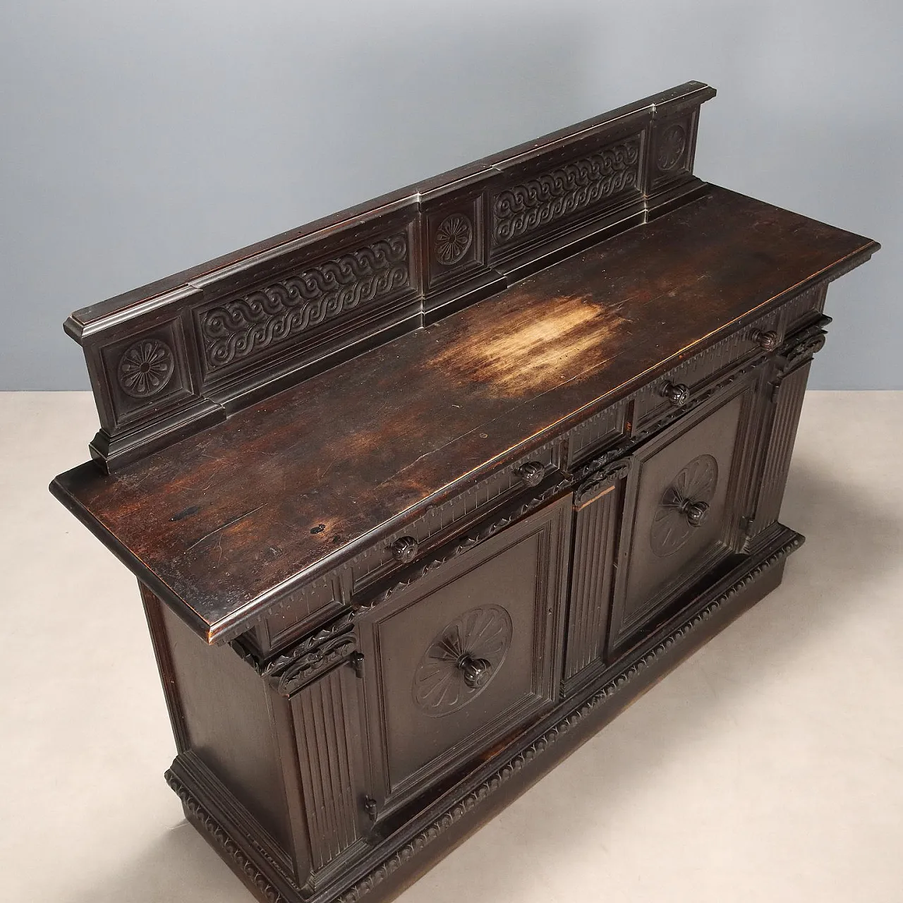 Credenza in noce ebanizzata, fine '800 9