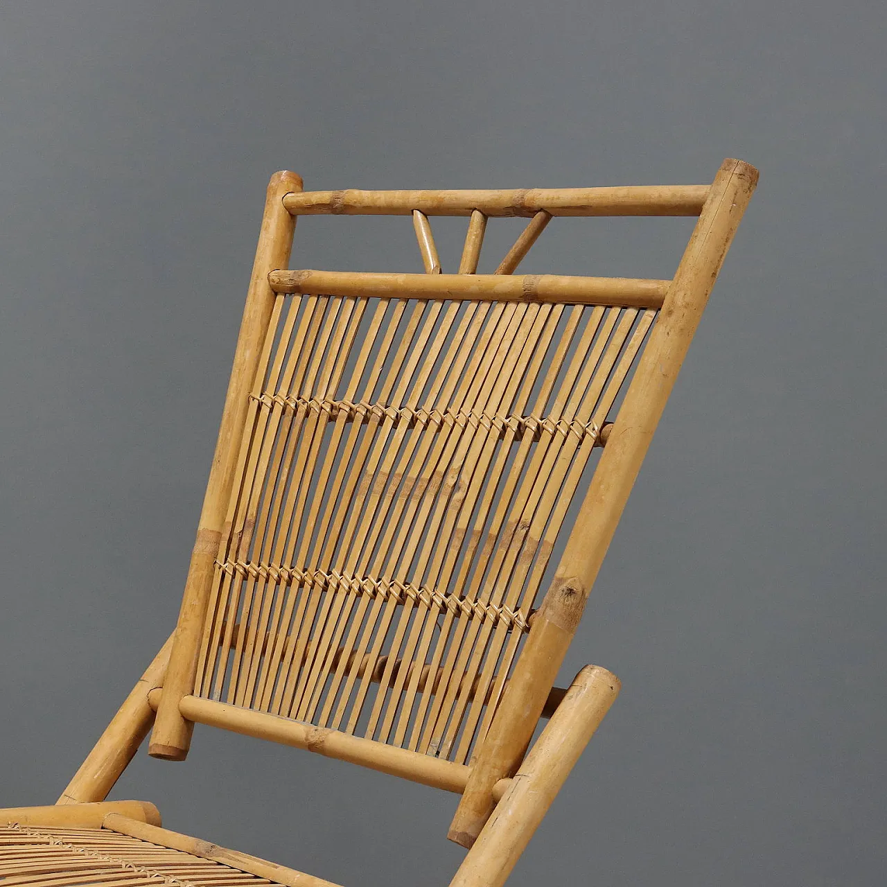 4 Bamboo folding chairs, late 20th century 4