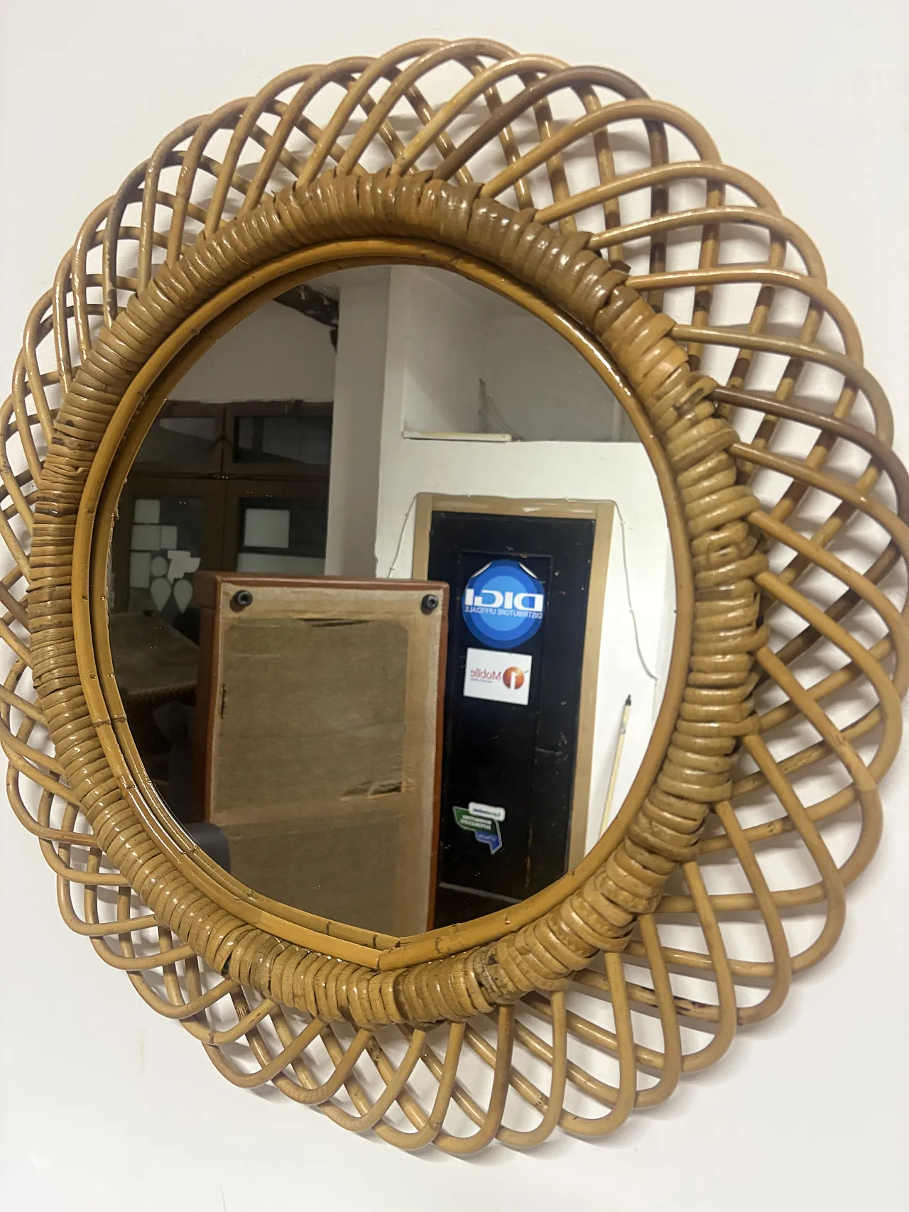 Specchio in vimini, anni '60 3