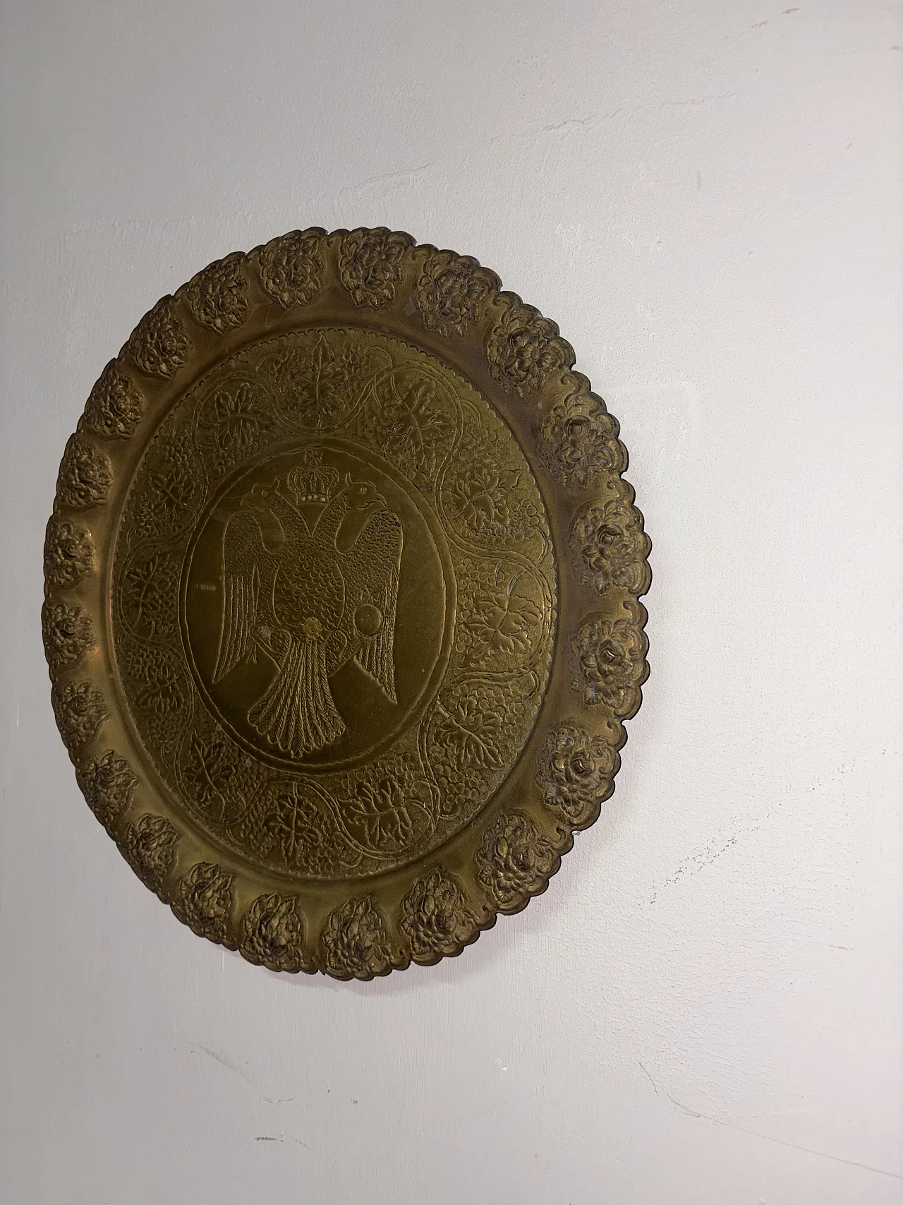 Brass plate, early 20th century 5