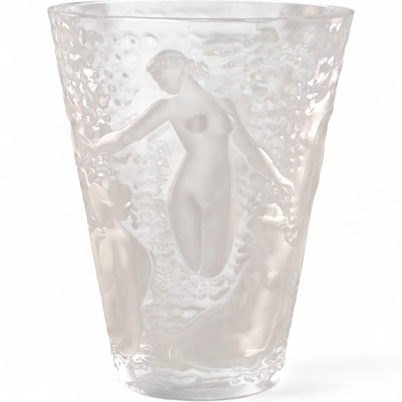 Vaso in cristallo satinato con decoro raffigurante Ondine, '900 11