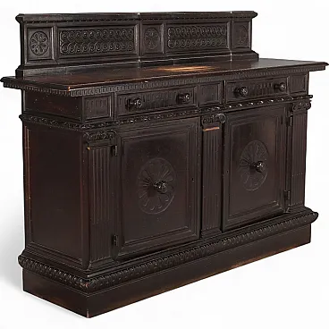 Credenza in noce ebanizzata, fine '800