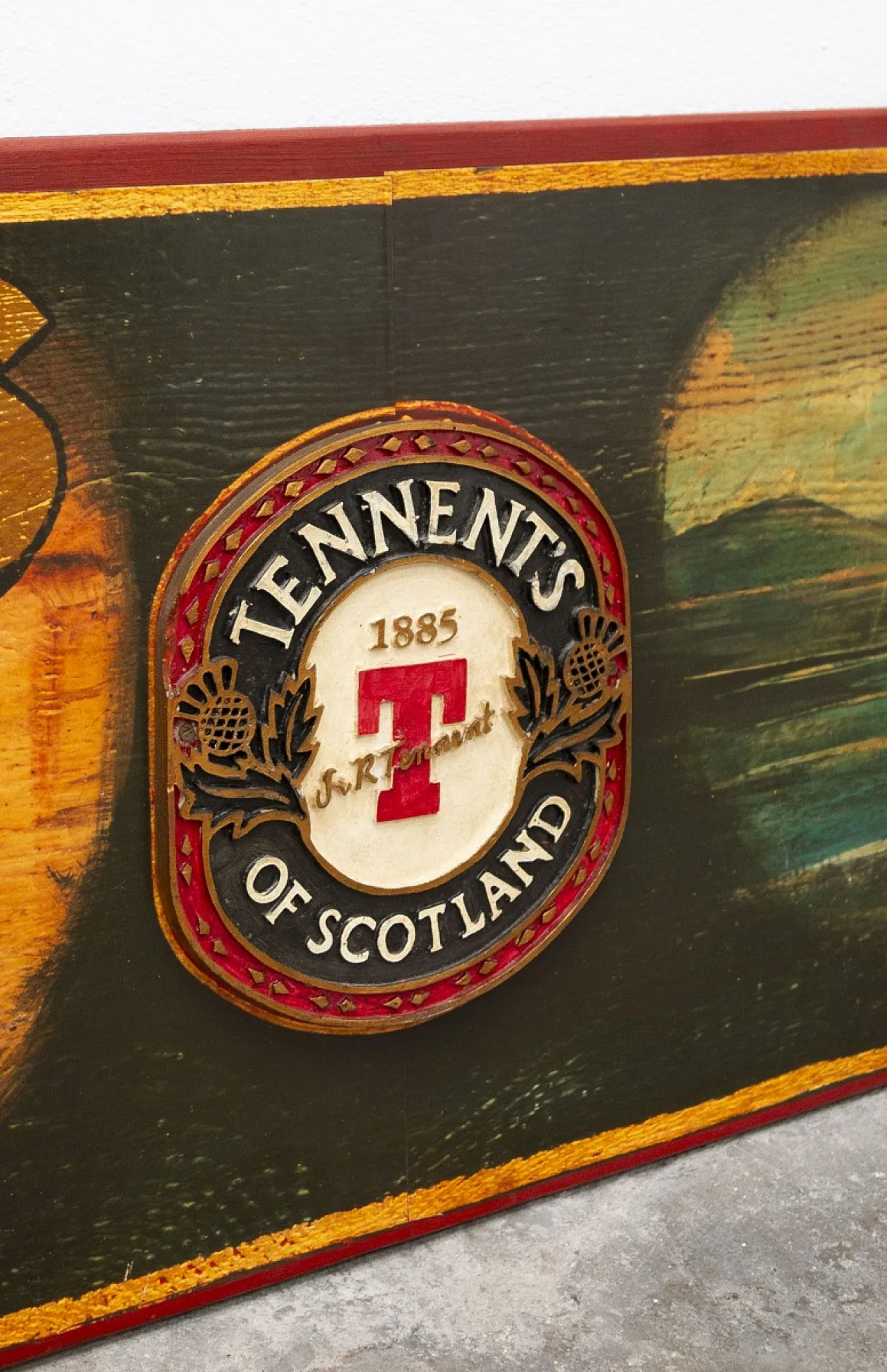 Birra Tennent's Lager, insegna in legno, '900 4