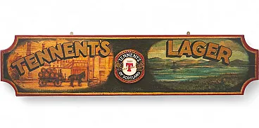 Birra Tennent's Lager, insegna in legno, '900